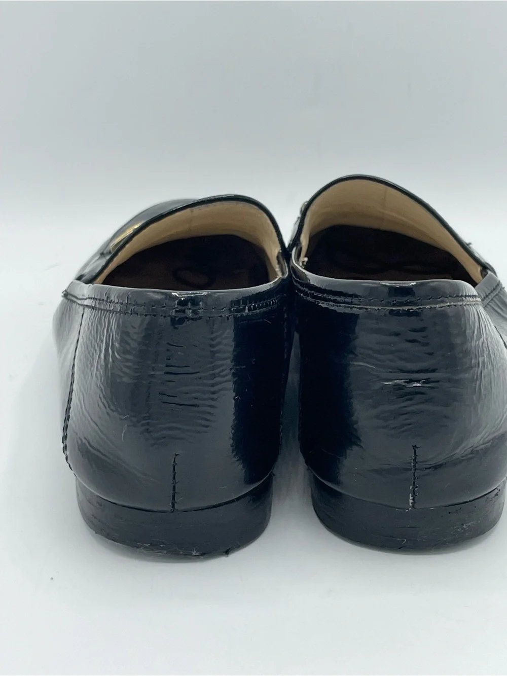 Sam Edelman Loraine Black Leather Horsebit Loafers.